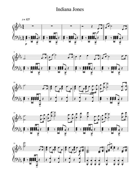 Indiana Jones Sheet music for Piano (Solo) | Musescore.com