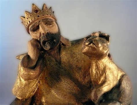 KING MIDAS That Midas Touch OOAK Ceramic Sculpture, Gold Leaf, Greek ...