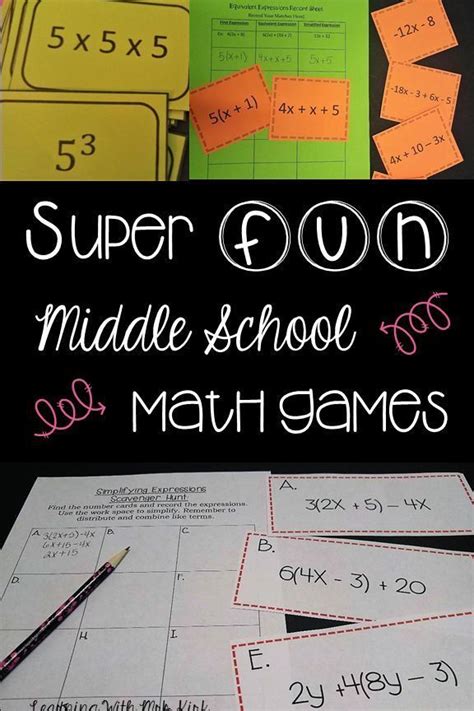 Games for Middle School Math | Math games middle school, Middle school ...