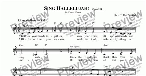 Sing Hallelujah! - Download Sheet Music PDF file