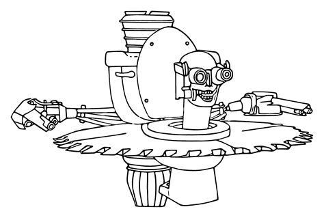 Flying Buzzsaw Skibidi Toilet coloring page - Download, Print or Color ...