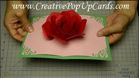 Rose Pop Up Card for Mother's Day or Valentine's Day - YouTube