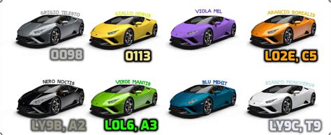 Grasa consumirse Correo aéreo lamborghini paint codes Presentar ...