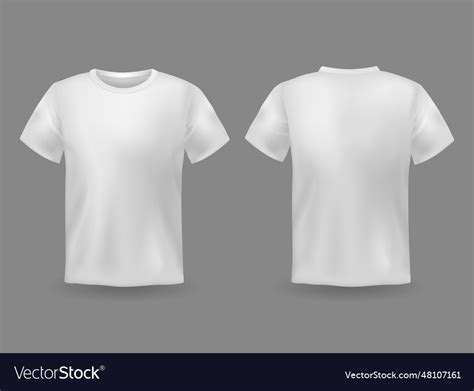 T-shirt mockup white 3d blank front Royalty Free Vector