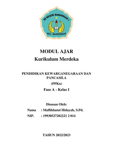 Modul ajar pkn aturan di rumah - MODUL AJAR Kurikulum Merdeka ...