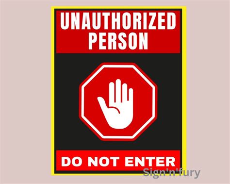 UNAUTHORIZED PERSON SIGNAGE A4 SIZE | Lazada PH