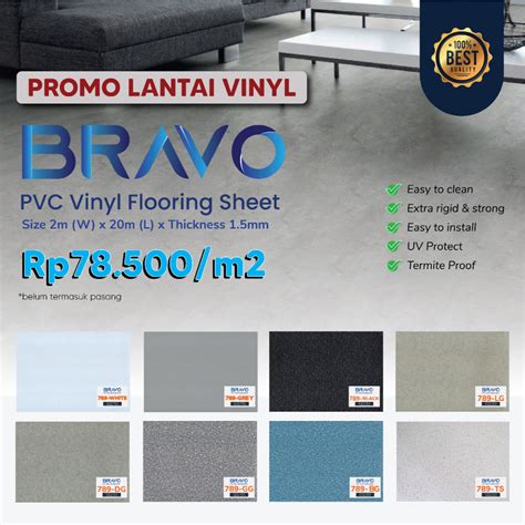 Jual Vinyl Lantai Polos Warna Putih / Vinyl Lantai Meteran / Vinyl ...