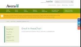 Avera Chart Portal Login Page