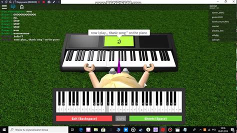 Roblox Titanic Song Piano Sheet