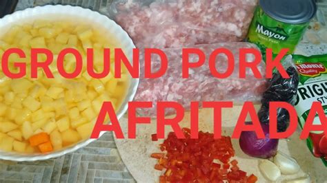 HOW TO COOK GROUND PORK AFRITADA| #COOKING - YouTube