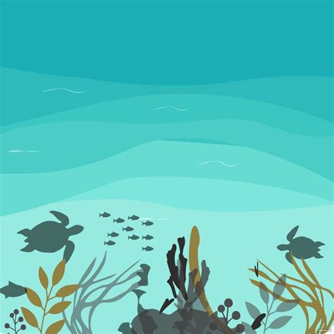 an underwater scene with fish and seaweed