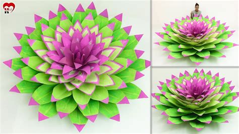 Biggest flower making from cardboard #flower #cardboard - YouTube