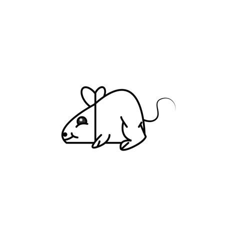 children's education line mouse vector illustration 12867435 Vector Art ...