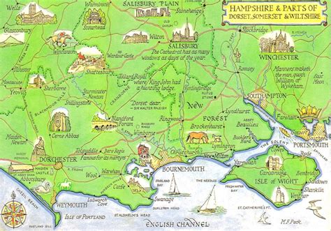 Hampshire UK map postcard | Erin | Flickr