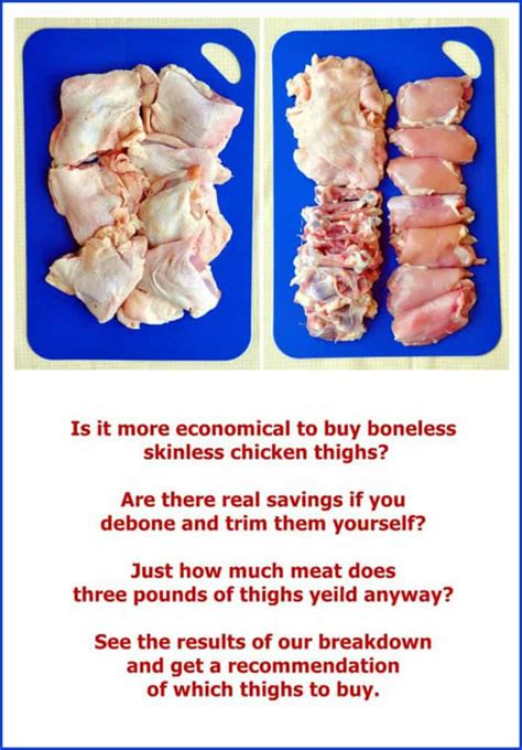 Deboning Chicken Thighs. Cheaper to do it yourself? The results are in.