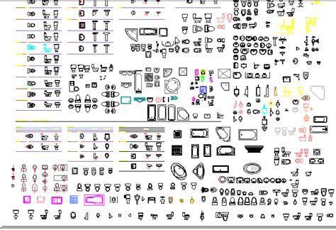 Blocks details of multiple sanitary ware design dwg file - Cadbull