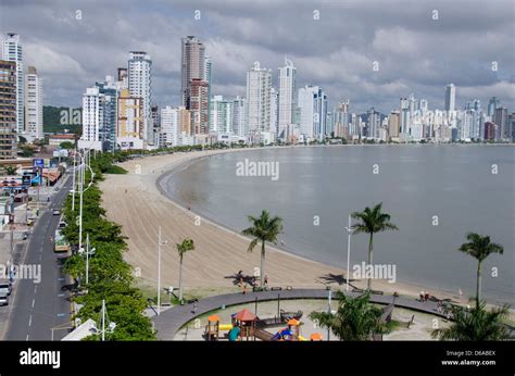 Brazil, state of Santa Catarina, Camboriu. Balneario Camboriu Beach ...