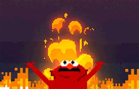 Elmo is on Fire GIFs | USAGIF.com