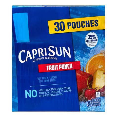 Capri Sun + Capri Sun Fruit Punch Juice Pouches, 30 count, 6 oz (177mL)