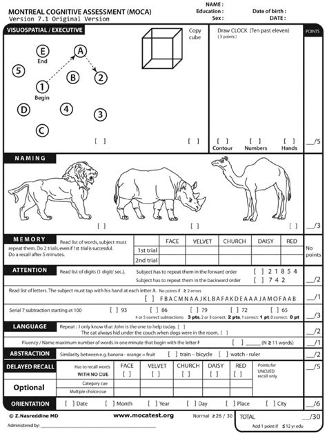 Printable Pdf Printable Moca Test - Printable Word Searches