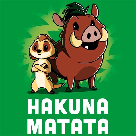 Timon And Pumbaa Hakuna Matata Official Disney Tee Teeturtle | Free ...