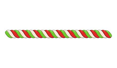 Candy Cane Line Divider Isolated On White Background Xmas Twisted ...