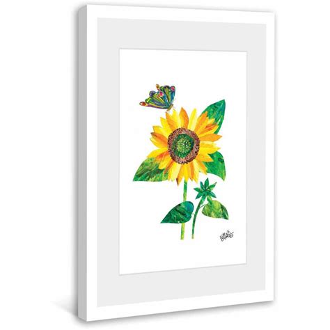 Eric Carle Butterfly and Sunflower Framed Art Print - Walmart.com ...