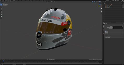 F1 Daniel Riccardo Helmet 2024 - 3D Model by Cactus3D