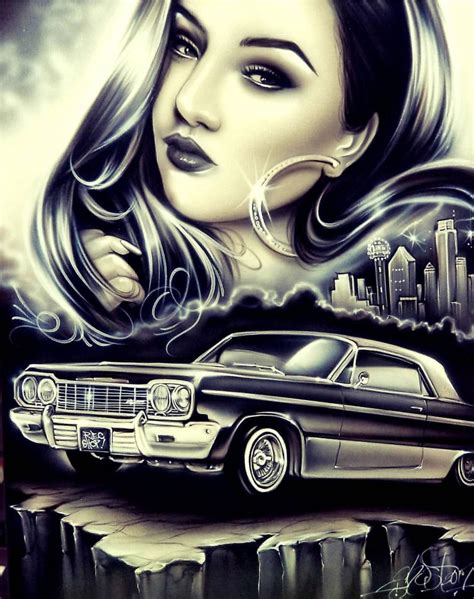 Pin by Tiny Cha on Mc2 | Chicano art, Lowrider art, Cholo art