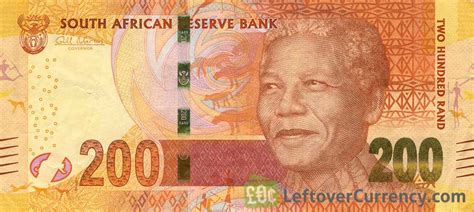 200 South African Rand banknote Nelson Mandela - Exchange yours today