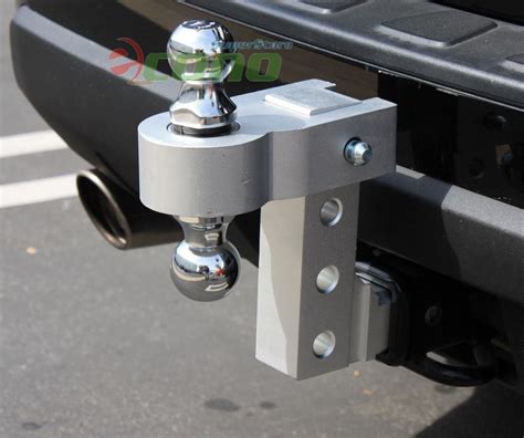 Aluminum Adjustable Raise Drop Tow Hitch Mount + Lock & 2" & 2-5/16 ...