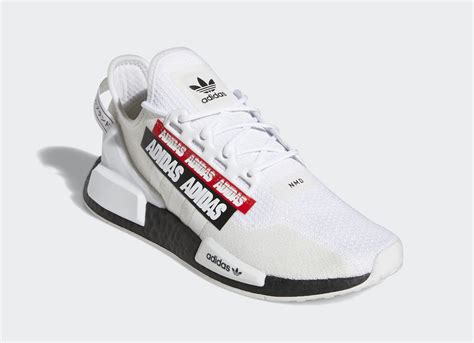 adidas NMD R1 V2 White Black Red H02537 Release Date - SBD