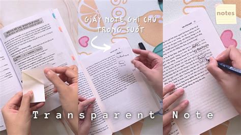 [unboxing] Giấy ghi chú trong suốt dán notes không bị che chữ trên sách ...