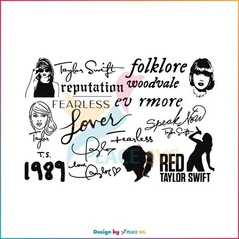 Taylor Swift Tour Taylor Albums SVG Graphic Design File » PeaceSVG