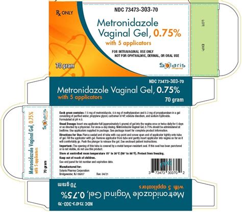 Metronidazole Gel: Package Insert - Drugs.com