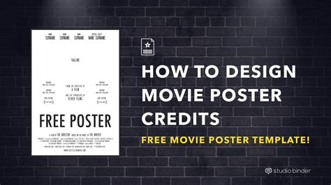 How to Make a Movie Poster [Free Movie Poster Credits Template]