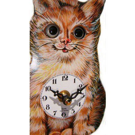 Quartz Cat Clock With Moving Eyes 203QP — Clocks.com.au