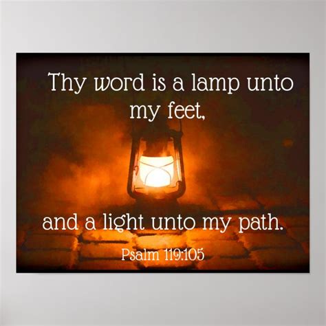 Thy word is a lamp unto my feet Inspirational Poster | Zazzle.com