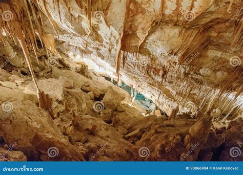 Caves of Porto Cristo stock photo. Image of spain, mallorca - 90066904