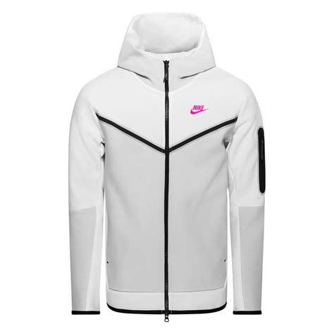 Nike Huppari NSW Tech Fleece FZ - Valkoinen/Harmaa/Pinkki