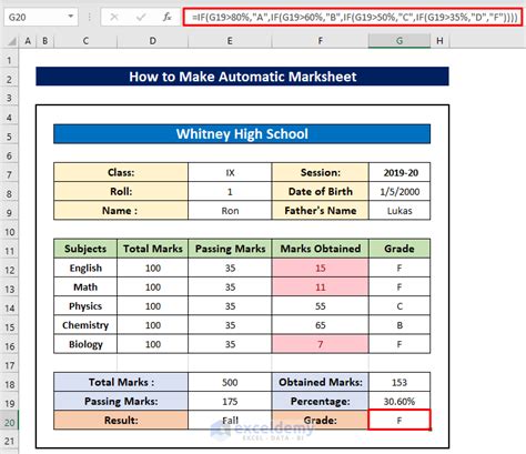 How To Make Automatic Marksheet In Excel With Easy Steps – NBKomputer