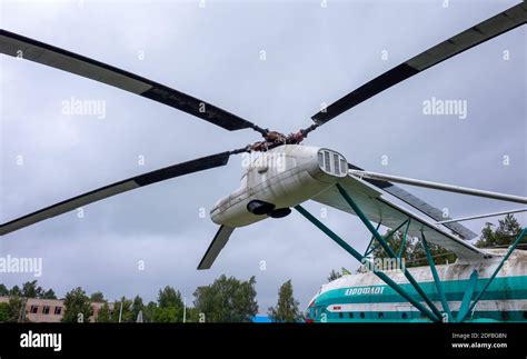 July 18, 2018, Moscow region, Russia. Helicopter Mil V-12 at the ...