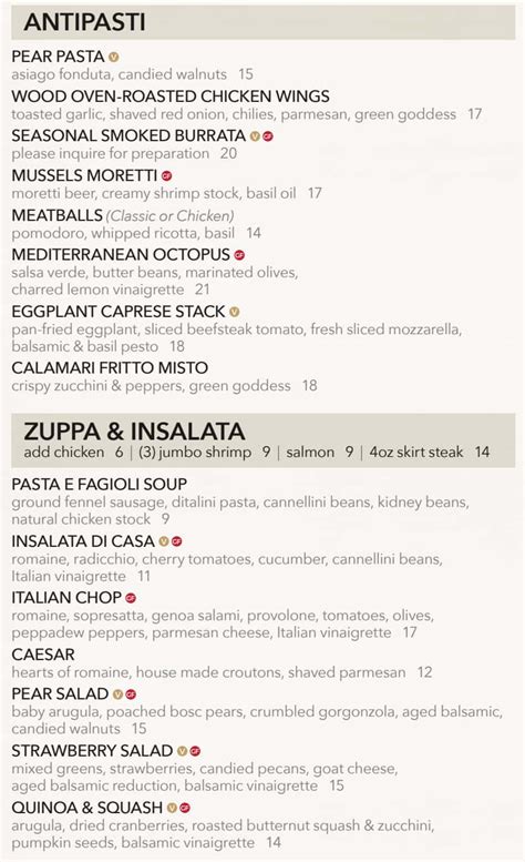 Prezzo Boca Raton, FL Menu (Updated: April 2023)