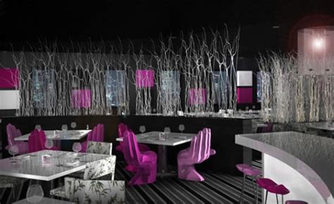 Beauty Houses: Purple Cafe Interior Designs Ideas