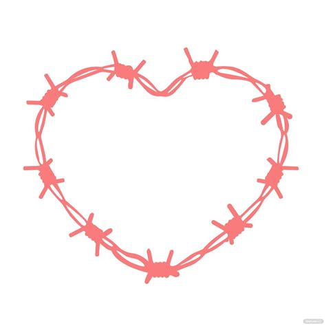 Barbed Wire Heart Clipart in Illustrator - Download | Template.net