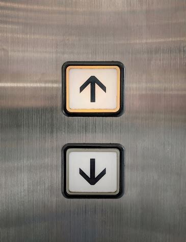 Elevator Buttons For Up And Down With Arrows Stock Photo - Download ...