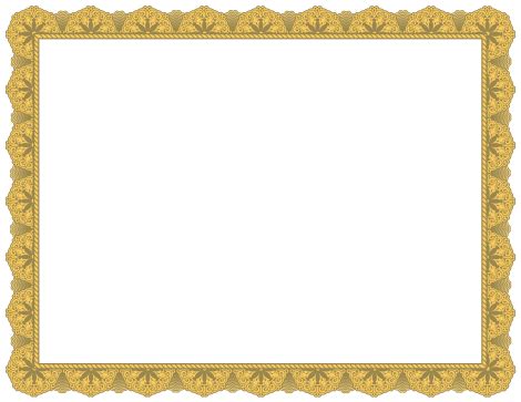 Golden Certificate Border