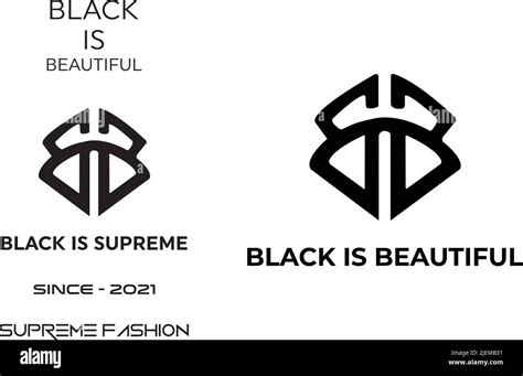 black is a beautiful logo design letter, B and B with a circle logo ...