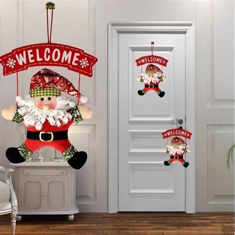 Santa Claus Door Hanging Christmas Tree Home Party Decor Ornaments Xmas ...