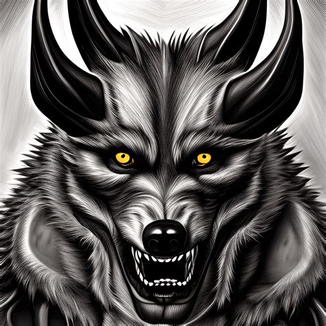 Demon Wolf Drawing